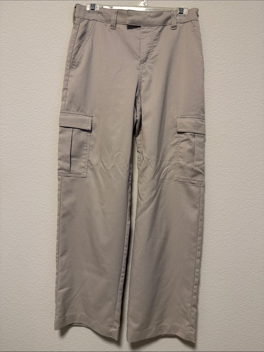 Divided Wide Leg Cargo Pants in Light Taupe